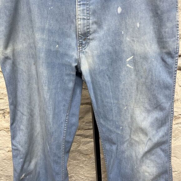 Vintage 70s 80s Haggar Distressed Faded Jeans Mens Size 36x29 Made In USA - Picture 8 of 13